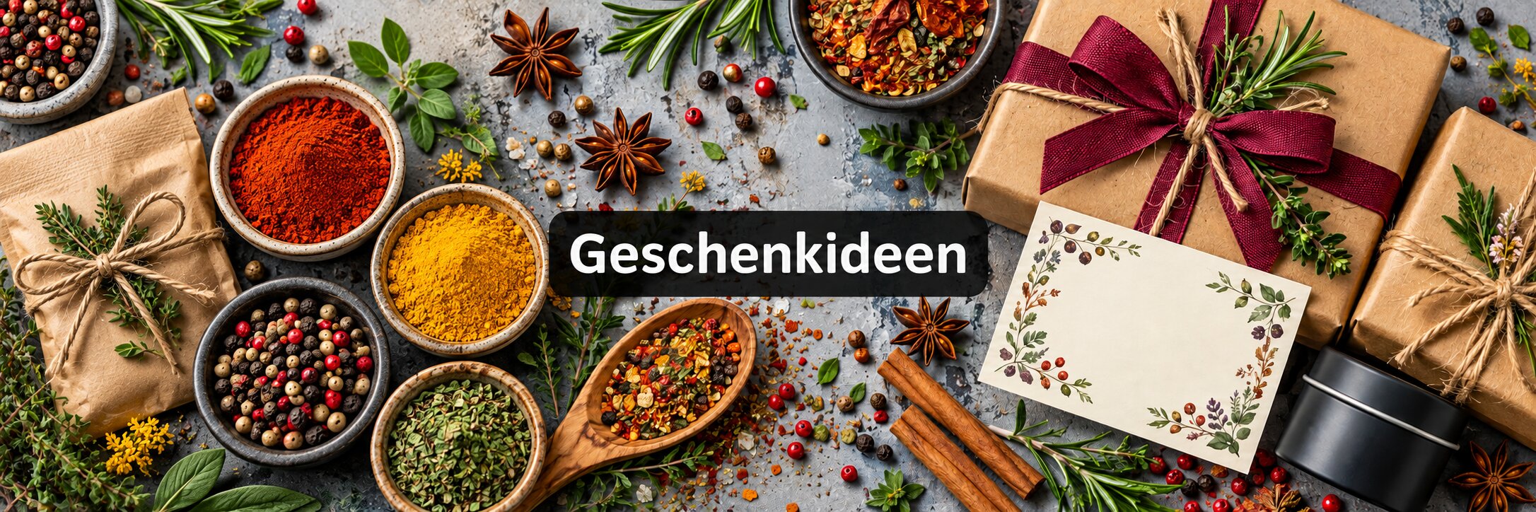 Gewürze Geschenke & Geschenksets; Geschmackserlebnisse verschenken