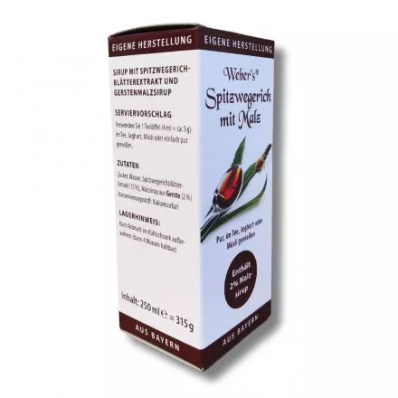 Webers Spitzwegerichsaft mit Malz 250ml